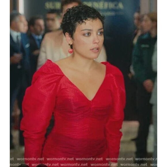 Rare Zara Red Draped Mini Dress. Size S - Picture 15 of 16